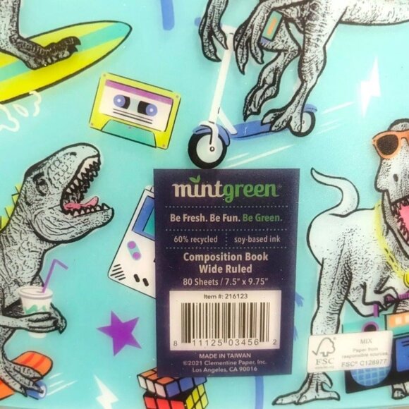 T-Rex Surfing & Skateboard Ring Binders, Dino Composition, 2 Mead 5 Star Folders - Picture 5 of 12